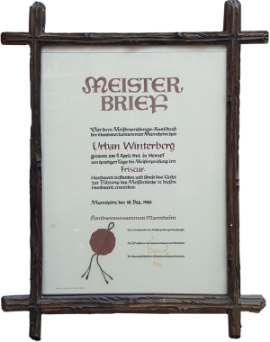 Meisterbrief Urban Winterberg 1985